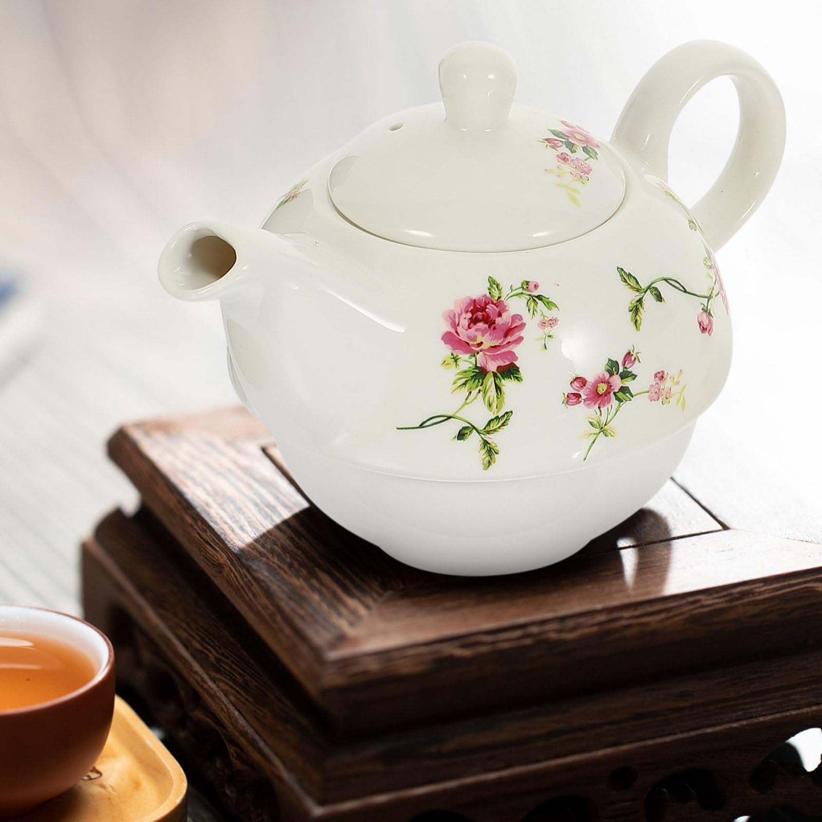Service à Thé en Céramique Théière et Soucoupe Kit de Tasses pour Cérémonie du Thé Oriental