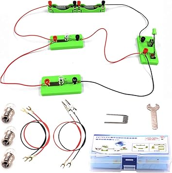 Amazon Deteker 電気回路実験キット 知育学習 科学実験 小学生 中学生 理科 自由研究 豆電球 実験 セット サイエンス実験 直列 並列 回路実験キット プレゼント 電子ラーニングトイ おもちゃ