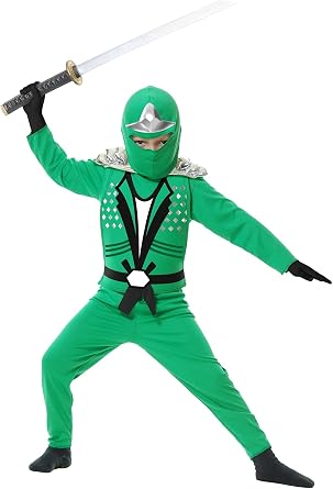 Charades Ninja Avenger Series II with Armor Childs Costume, X-Large Jade