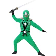 Charades Ninja Avenger Series II with Armor Child's Costume, X-Large Jade