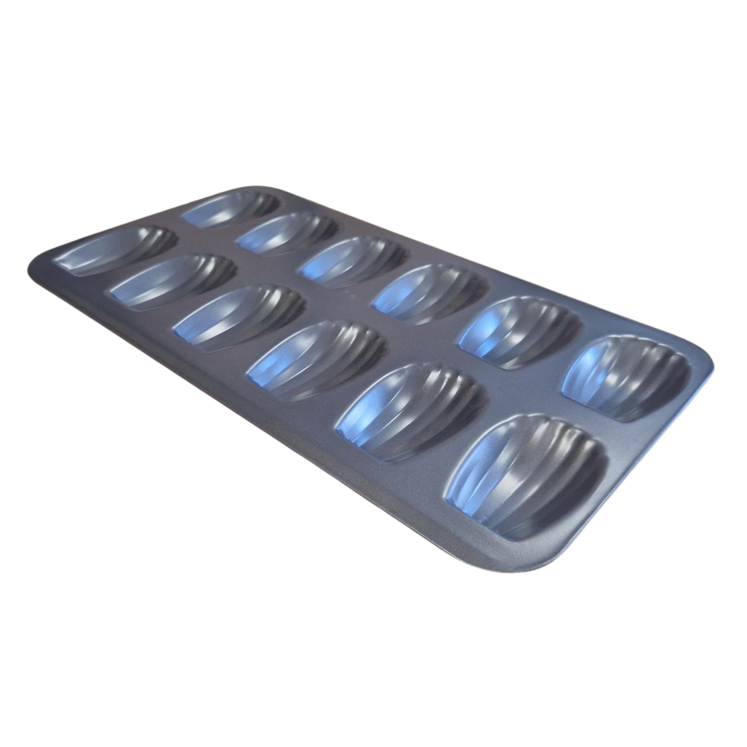 MASTRAD - Plate 12 madeleines - 2-Layer Coating - PFAS and PTFE Free - 39 x 22.5 x 1.5 cm - Footprint 8 cm