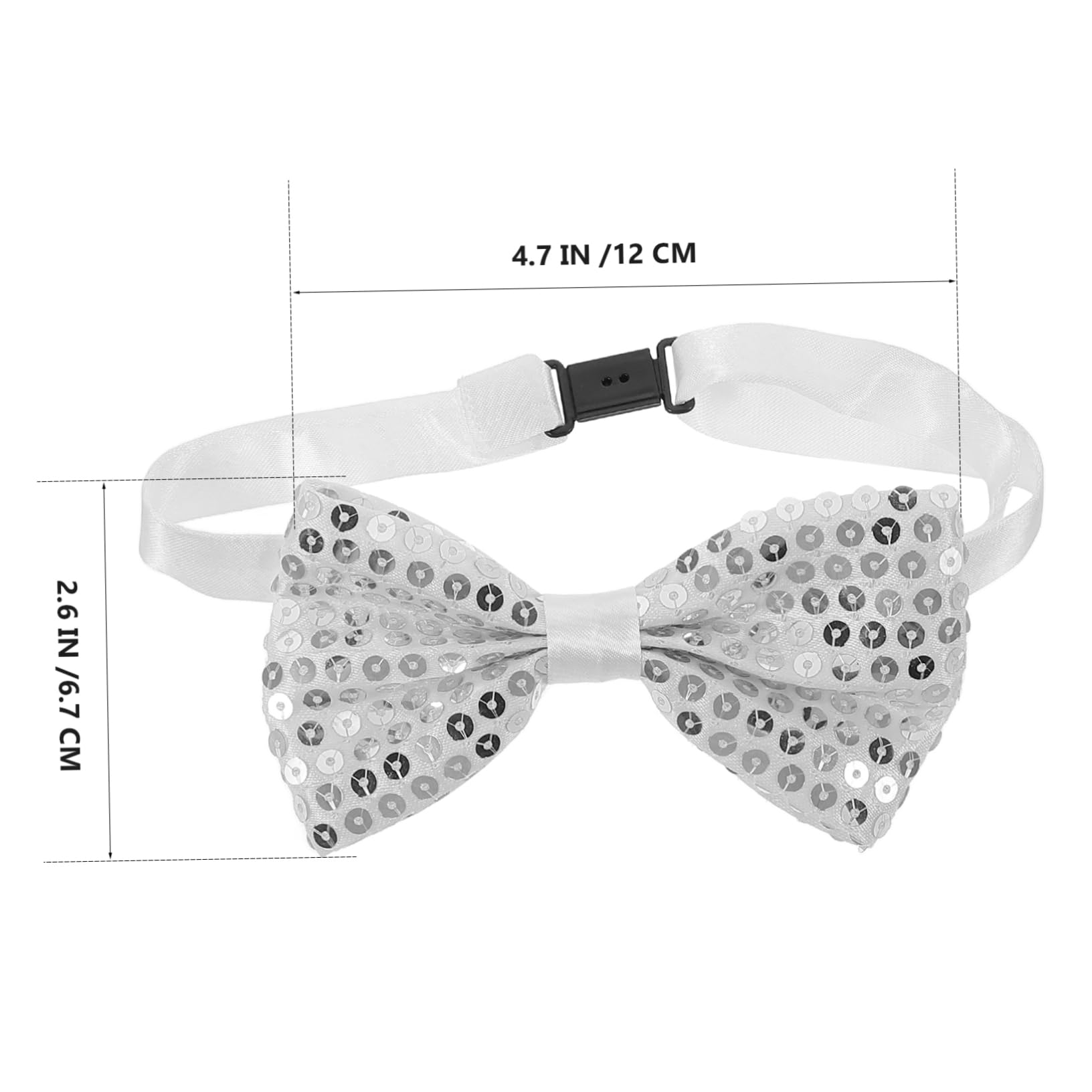 WOFASHPURET Kids' Sequin Bow Ties 5pcs Adjustable Bow Ties for Suit Boys' Girls' Children's Banquet Graduation Stage Performances Durable and Stylish