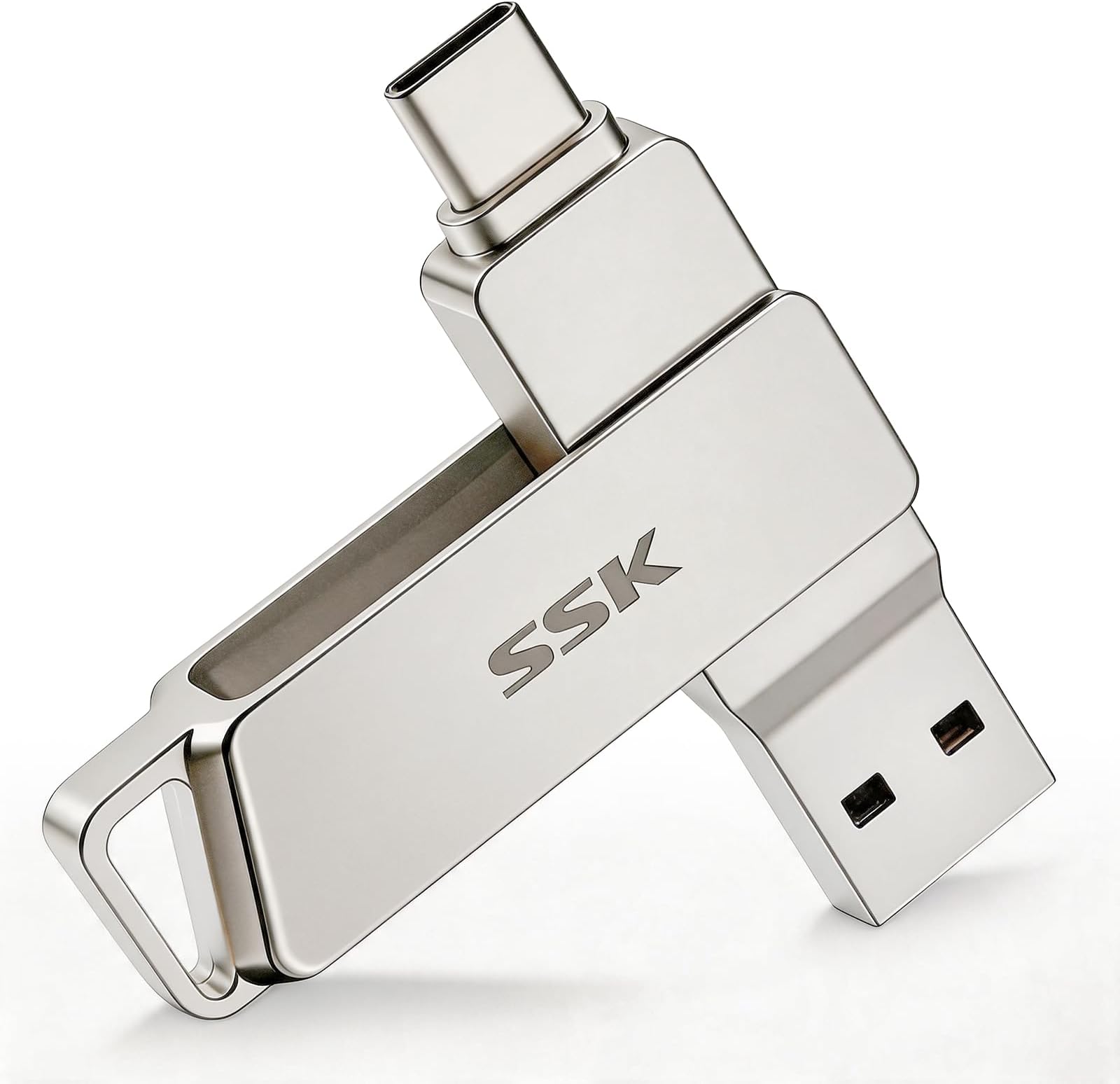 SSK USB C Disk 64GB Memory Up to 200MB/s Dual Drive Type C + USB 3.2 Jump Flash Drive Memory Stick Compatible with Thunderbolt 3 for Android Phone, MacBook/Pro/Air and More