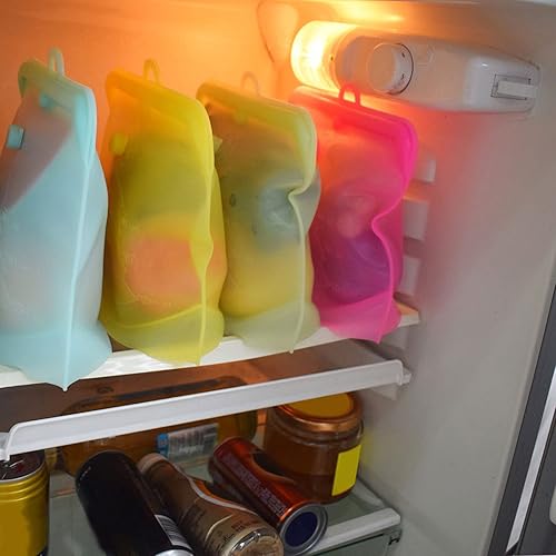 Miniatura 6 de AGGERT Bolsa de almacenamiento de alimentos Ziplock, bolsas selladas frescas, bolsa de aperitivos reutilizable, bolsa de alimentos de silicona,
