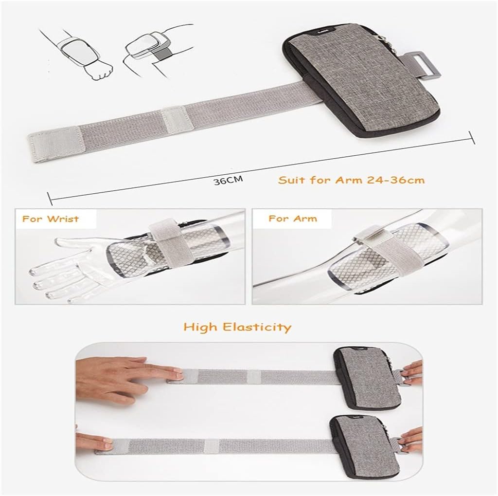 6 Inch Sports Jogging Gym Armband Running Bag Arm Wrist Band Hand Mobile Phone Case Holder Outdoor Nylon