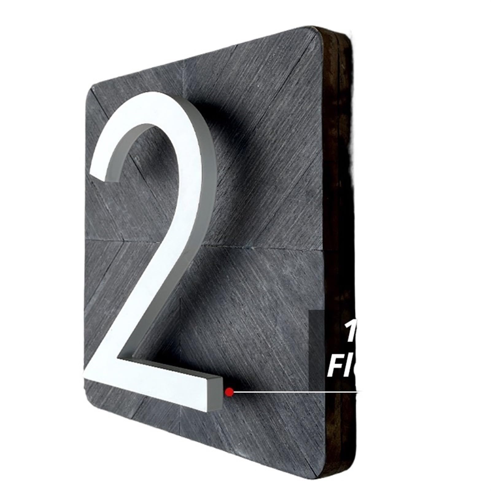 Duże numery domów, 1 szt. 6" 15 cm Pływający numer domu Biały aluminiowy metalowy tabliczka adresowa Numer drzwi mieszkania na zewnątrz Tabliczki 0-9(1)