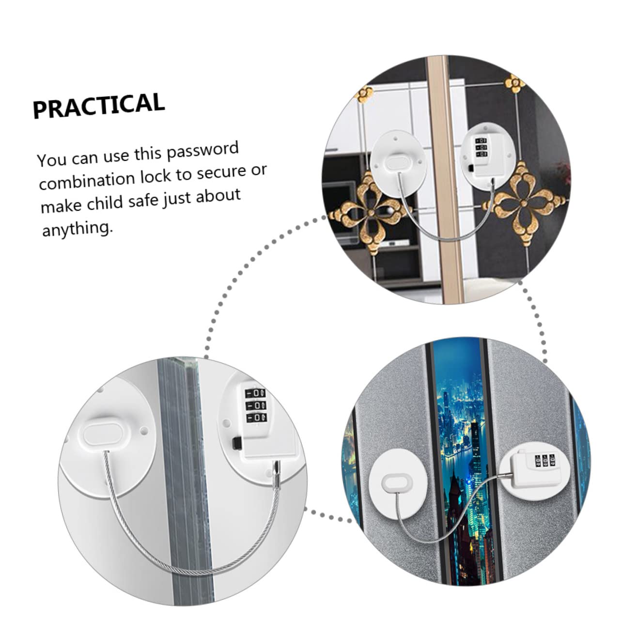 jojofuny 5pezzi Serratura Digitale Combinata Per Frigorifero Sicurezza Facile Da Usare Protezione Per Famiglie e Infanti Design Resistente e Durevole