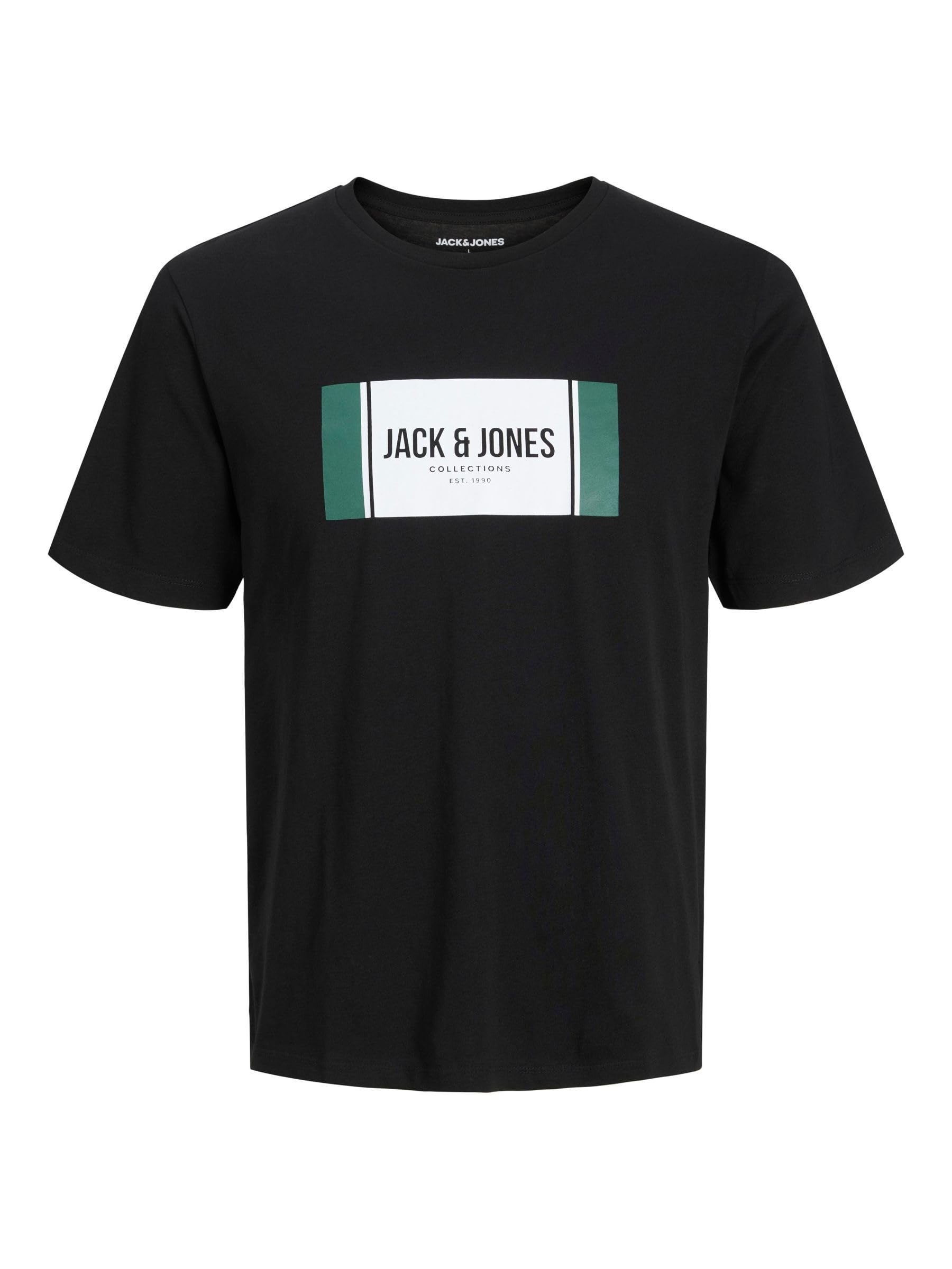 JACK & JONES Jjhayato Tee SS Crew Neck BTS, Black, XXL
