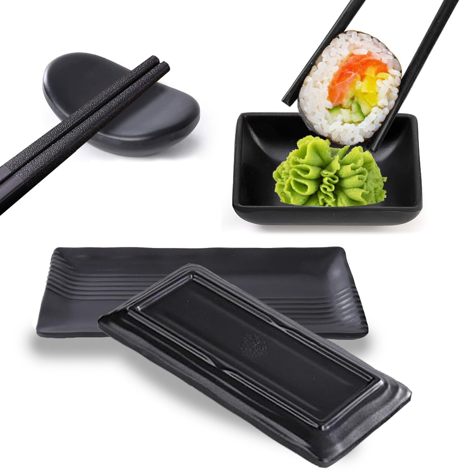 MAKANI® Sushi Set [für 2 Pers.] Schieferplatten 30x10 cm - inkl