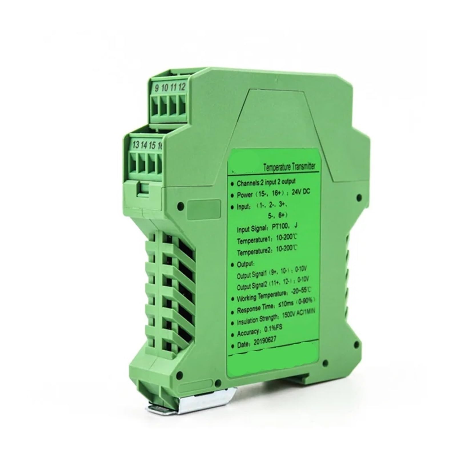 KSZHZYMGX DC Analog 4-20mA Galvanic Signal Converter Isolator 0-10V Signal Isolation Signal Isolator(1 in 1 out)