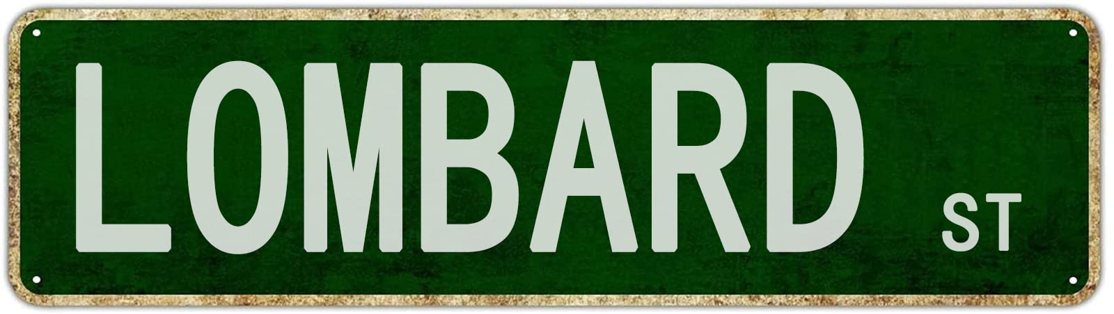 Lombard St Retro Tin Signs Aluminum Metal Plaque Porch Decor Home Kitchen Bathroom Club Wall Yard Coffee Funny Decor 4x16 Inch
