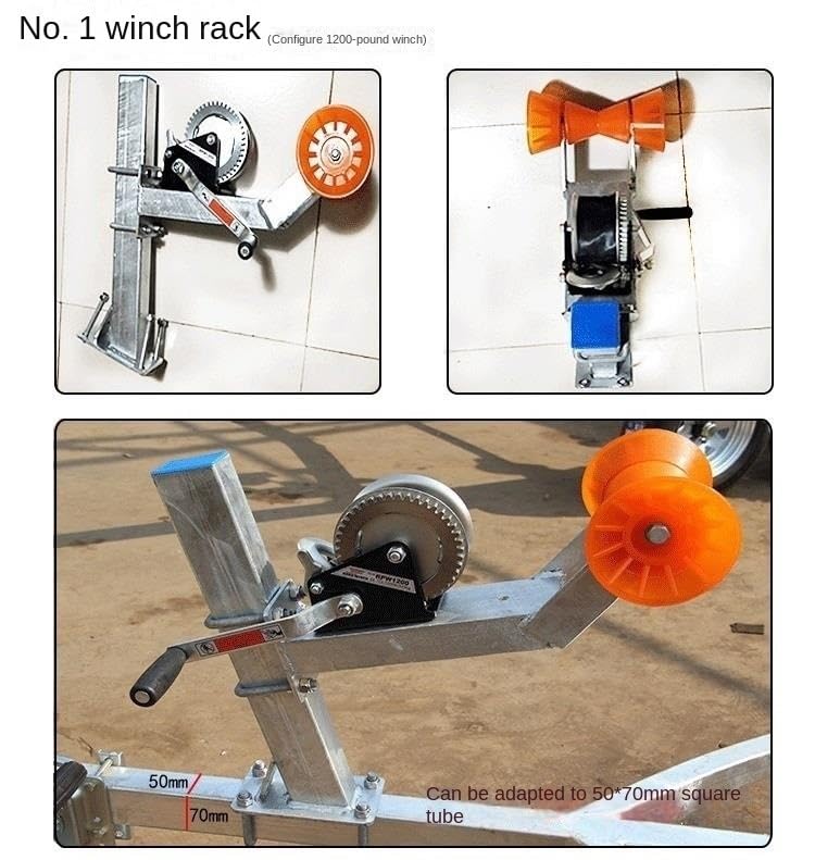 Soporte de winch para remolque náutico, 1200 lbs miniatura 3