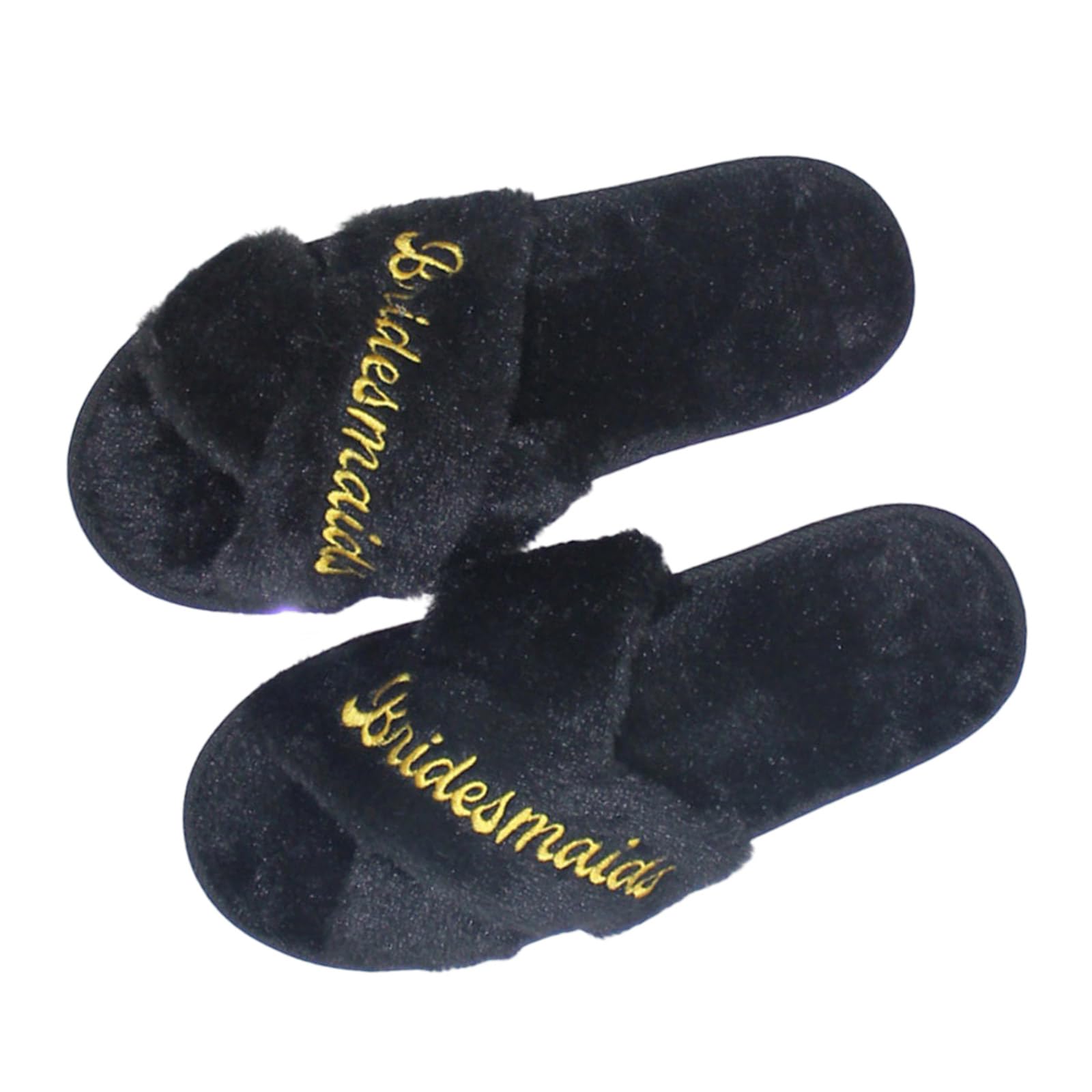 Maxtonser 1pair Bride Slippers Bachelorette Slippers Slip Comfortable Bridesmaids Slippers for Bridal Party Wedding Essential