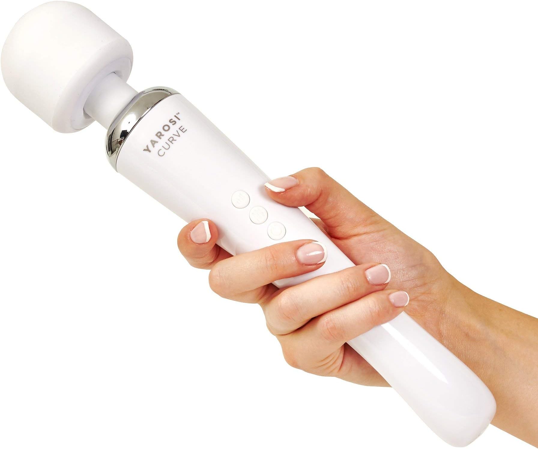 Cordless Curve Therapeutic Device - 8 Powerful Speeds and 20 Patterns - for Muscle Aches and Sports Recovery - Rechargeable - Travel Friendly - White
