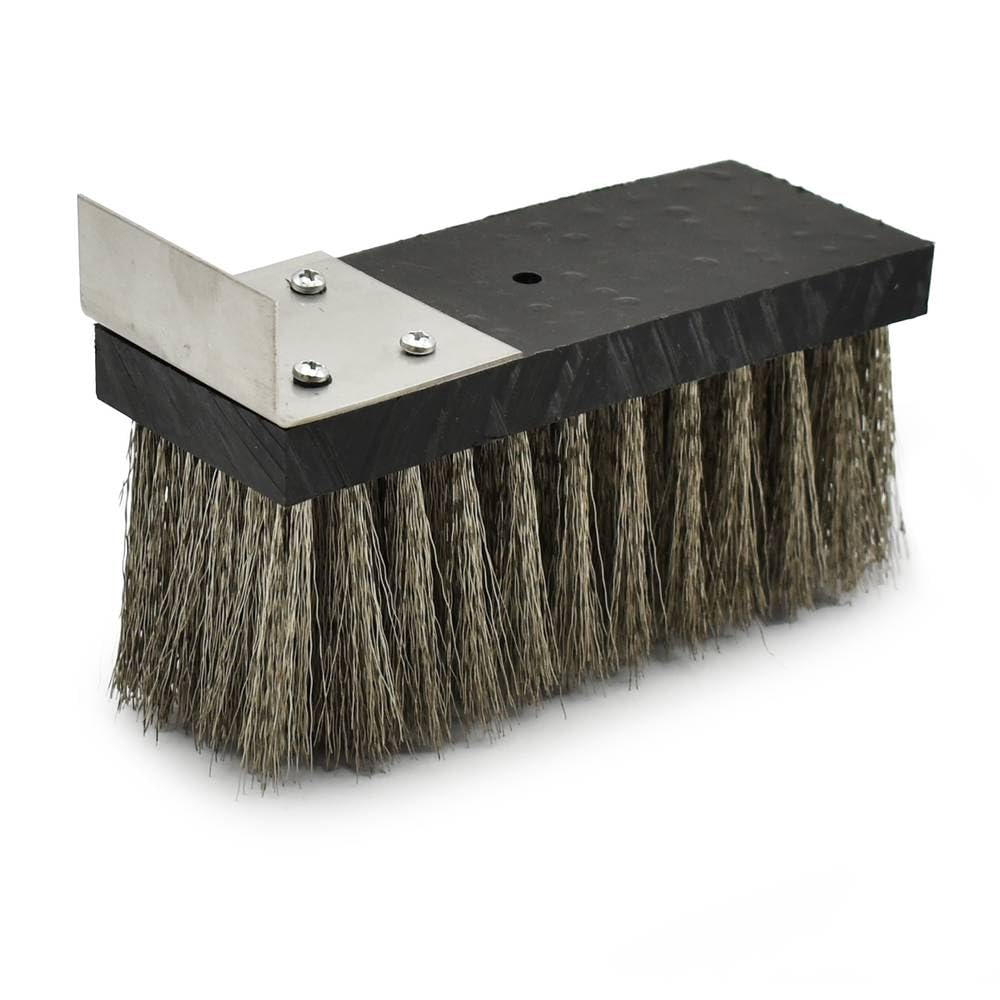 Ricambio spazzolone con setole in acciaio di Zio Pepe, dimensioni 16x6 cm.
