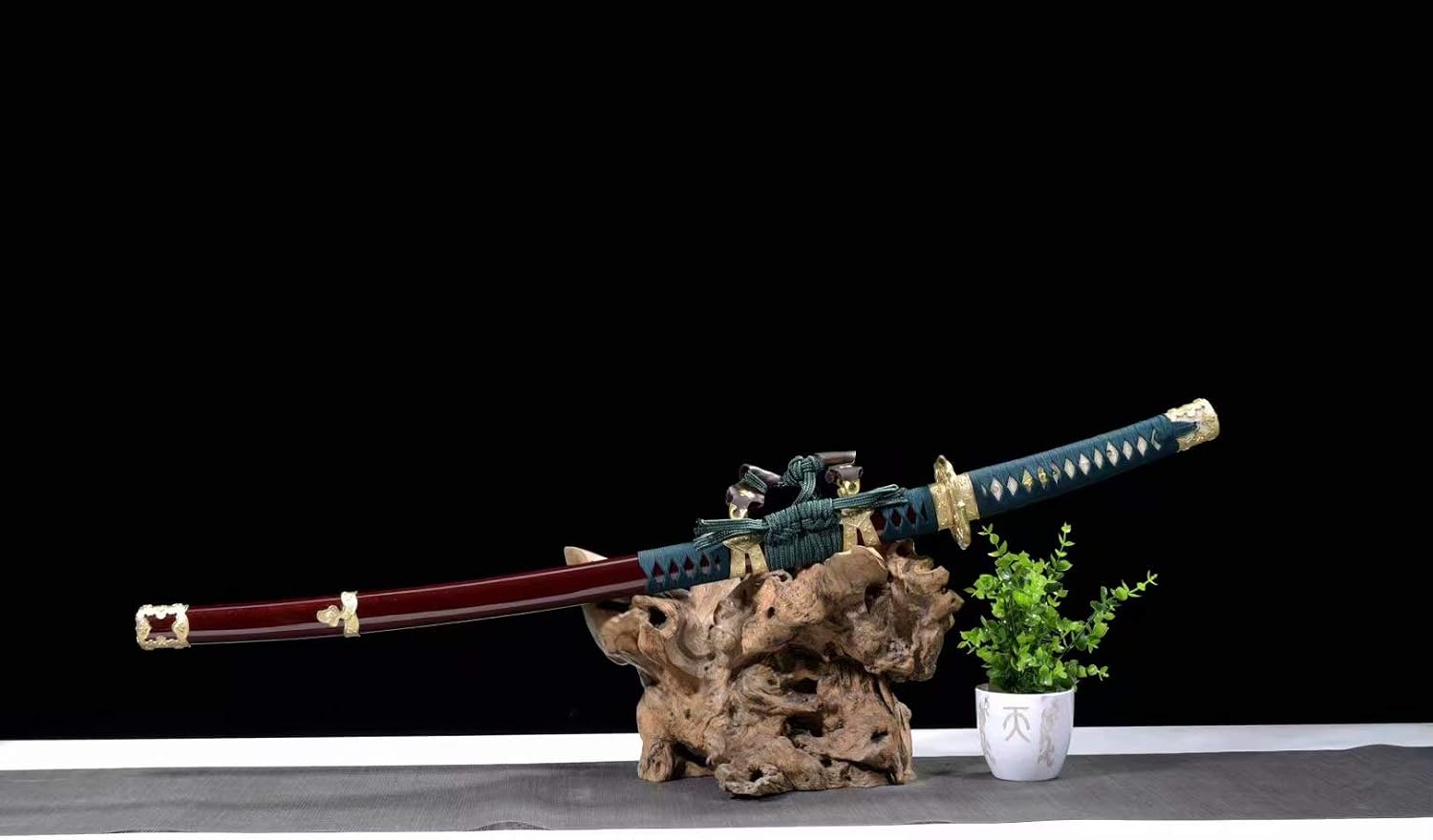 Japanese Katana Manual Polishing Damascus Folded Steel Clay-Tempered Samurai Sword Sabre Tachi