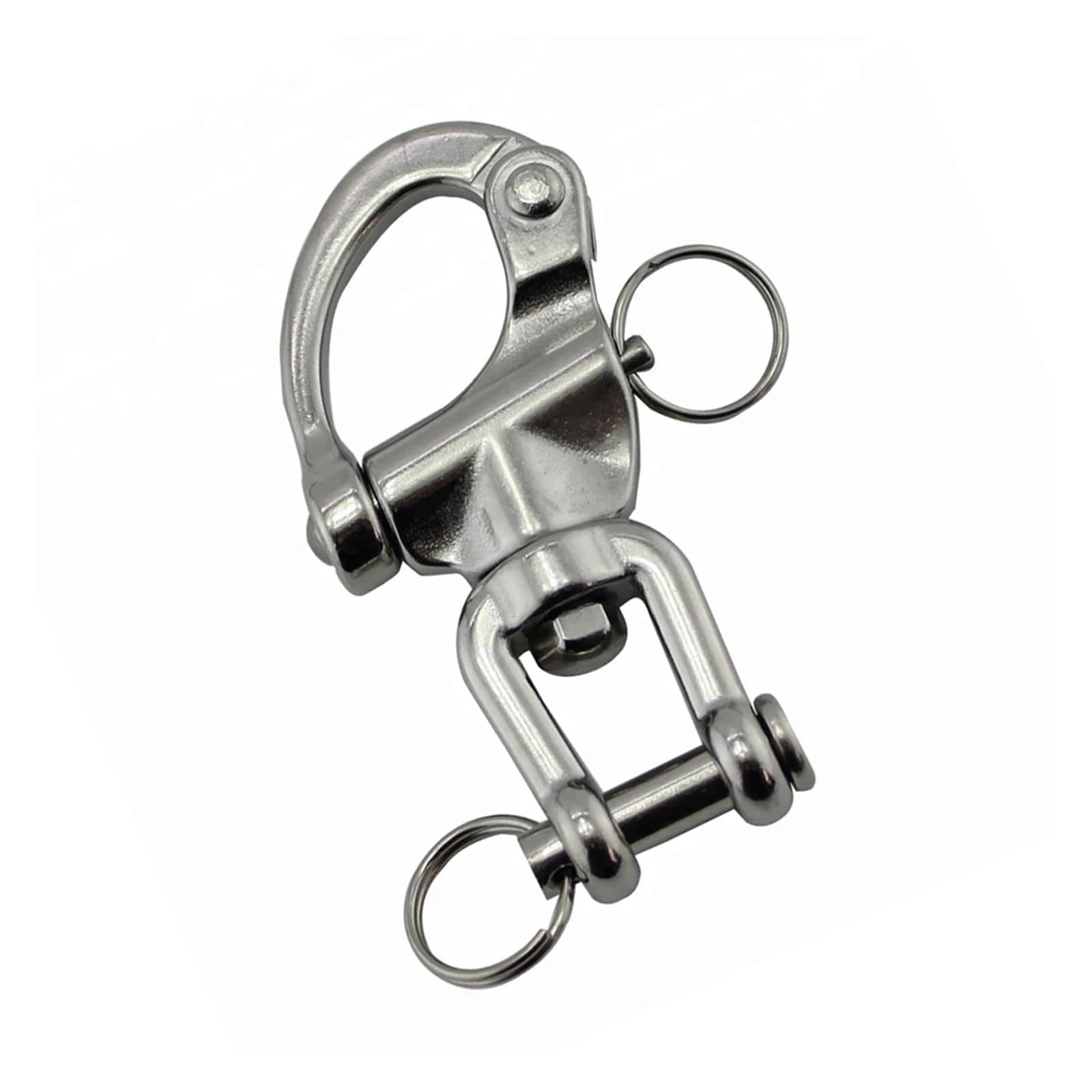 3PCS Swivel Jaw Snap Shackle With Ring Marine Hardware Heavy Duty For Boat(70mm)