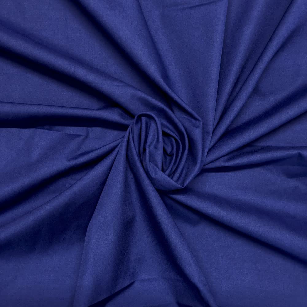 Oh Sew Crafty Limited Oxford Blue 13 Plain Polycotton Fabric 60+ Colours Poly Cotton Dress Craft Sold Per Meter (Oxford Blue 13)