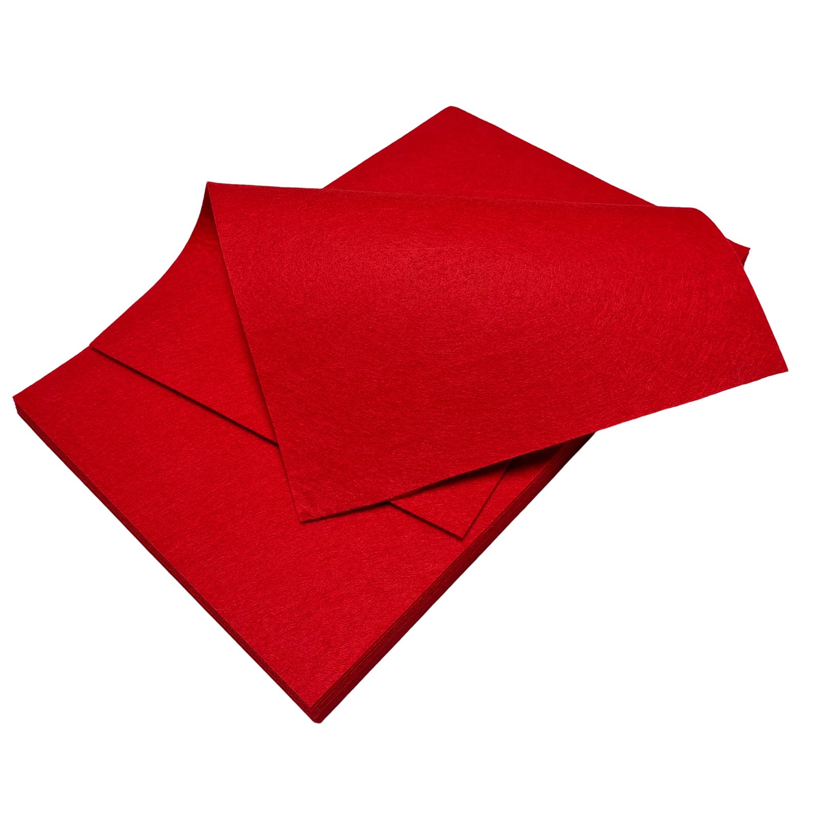 Jtnohx Red Felt Sheets, Colour Felt Fabric For Crafts, 12 Pcs 1Mm Thick 20X30cm Soft Fabric Square For Handicraft Diy And Sewing Projects