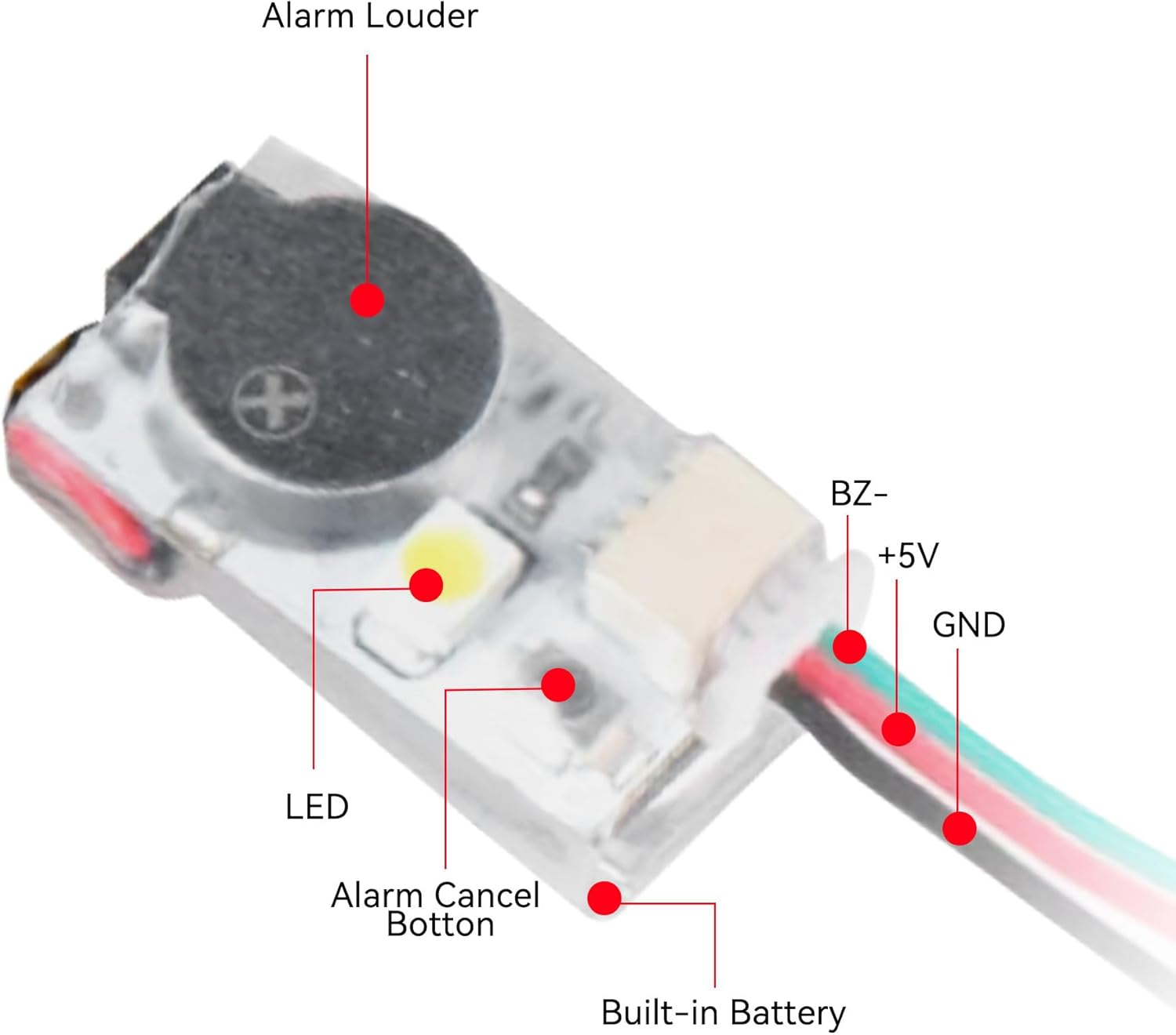 SpeedyBee FPV Drone Buzzer, Alarm Beeper with Internal Battery Beacon LED 110dB Alarm for F405 F7 Flight Controller GPS Tracker FPV Drone Airplane