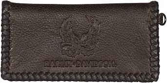 Harley-Davidson Men's Ride Free Bi-Fold Wallet - Brown Genuine Leather With RFID Protection