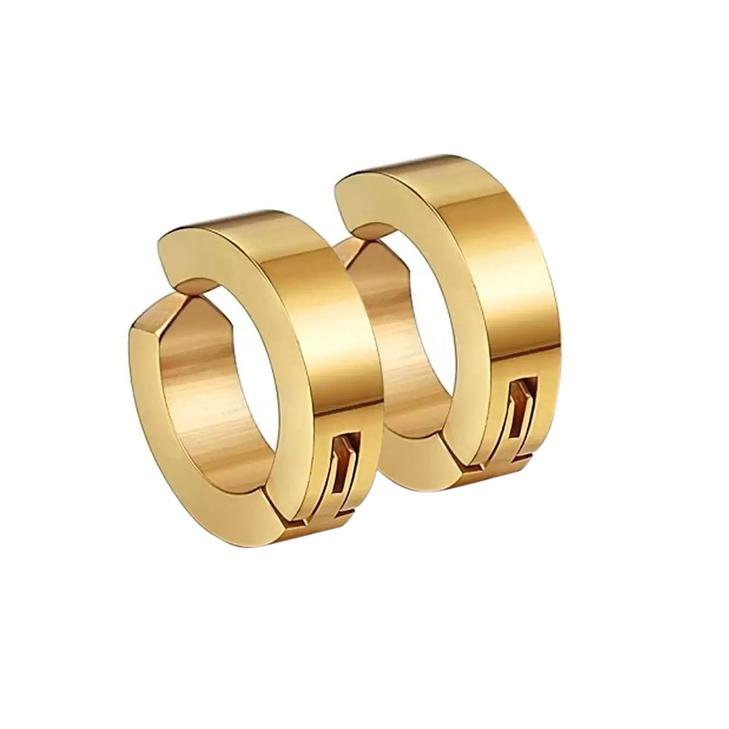 Fashion Frill Stainless Steel Casual Wear Golden Hoop Studs Earring For Men Girls Stylish Latest Fancy Earrings (B08F971N33) Amazon Price History, Amazon Price Tracker