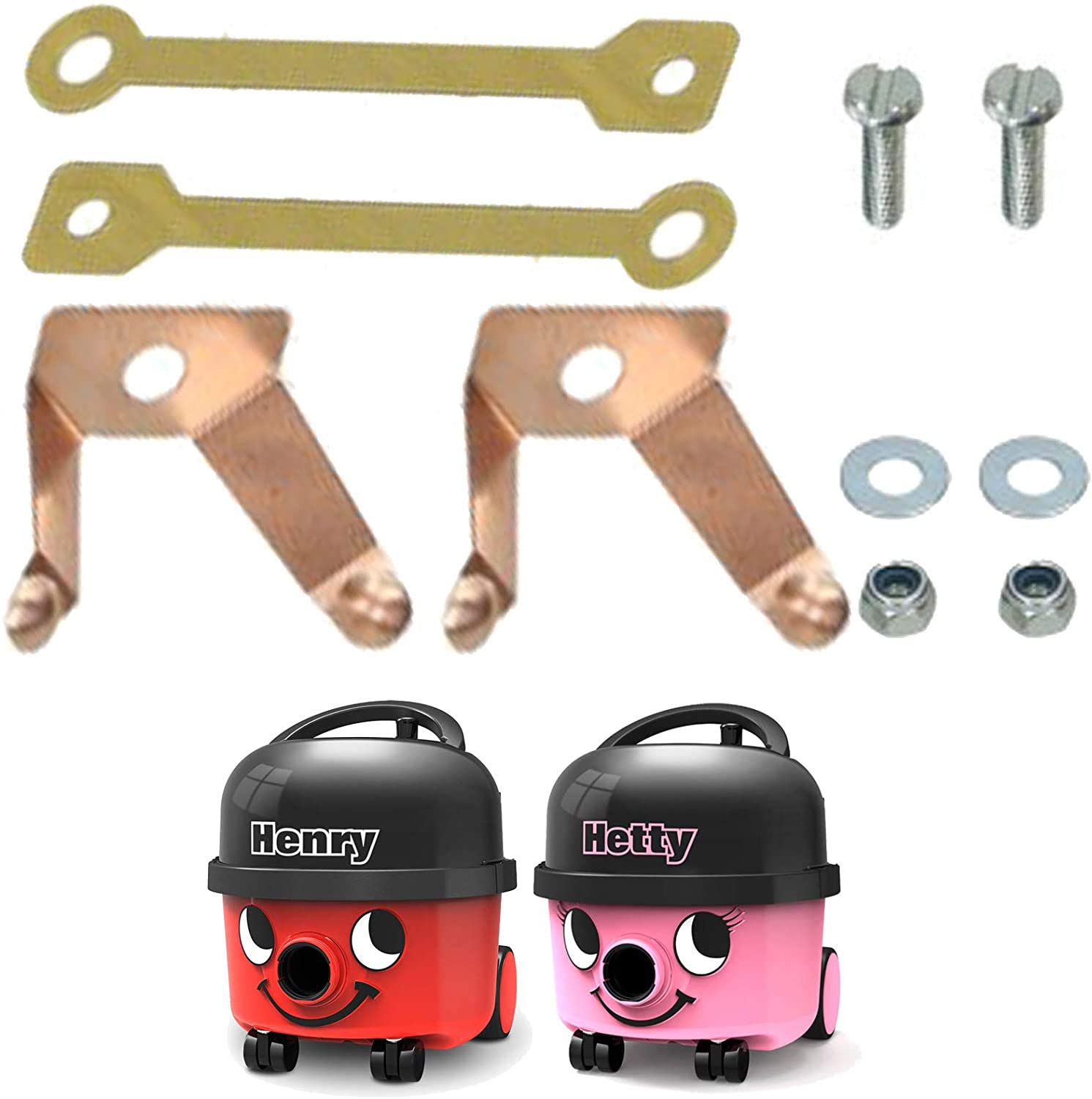 Spares2go Silver Head Rewind Spring Contact Kit For Numatic Henry Hetty Vacuum Cleaner