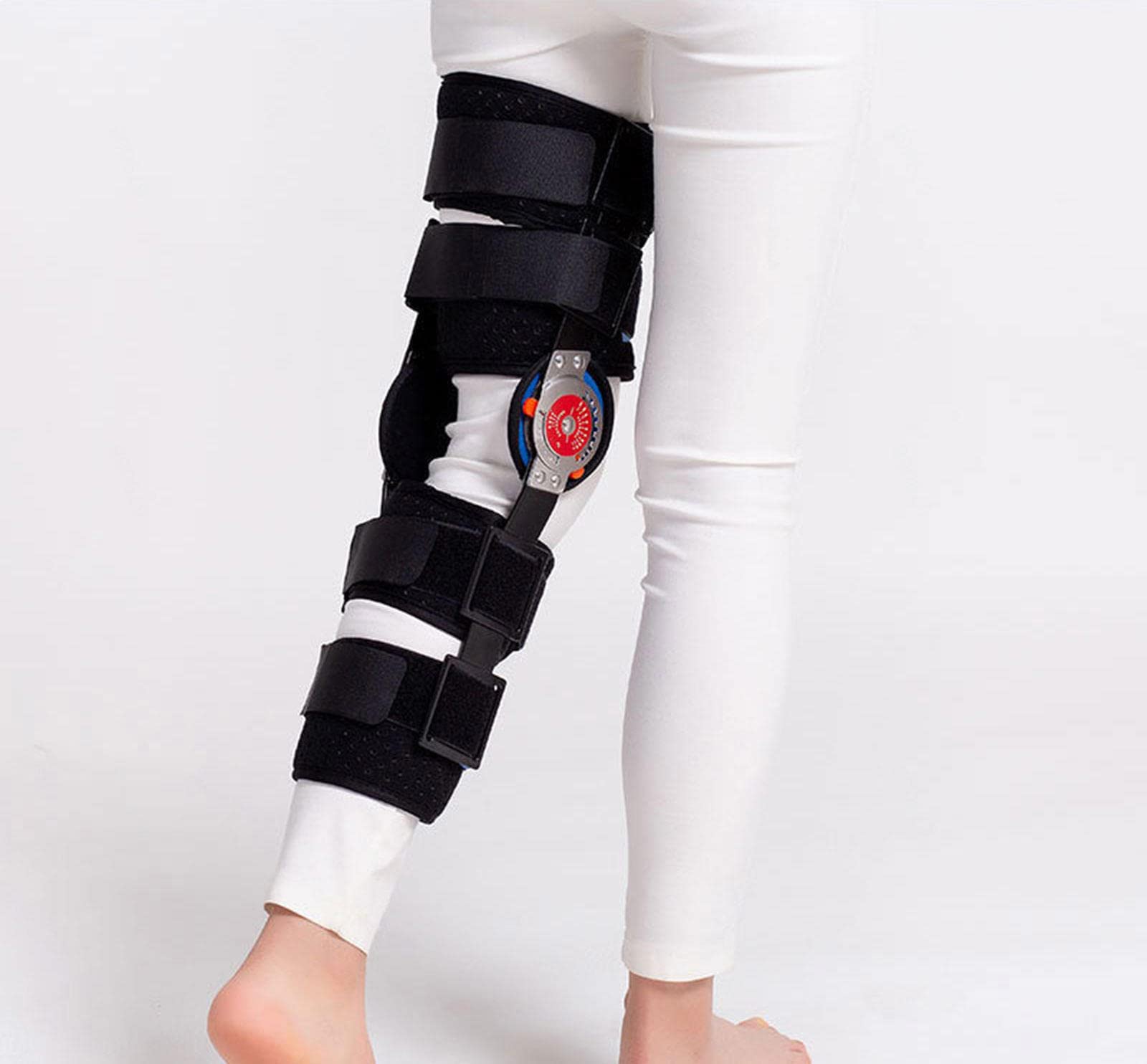 Knieorthese – Gelenkige Wegfahrsperre für ACL-, MCL- und PCL-Verletzungen – für Frauen und Männer – Einstellbare Wiederherstellungsunterstützung für orthopädische Reha, Post-OP,