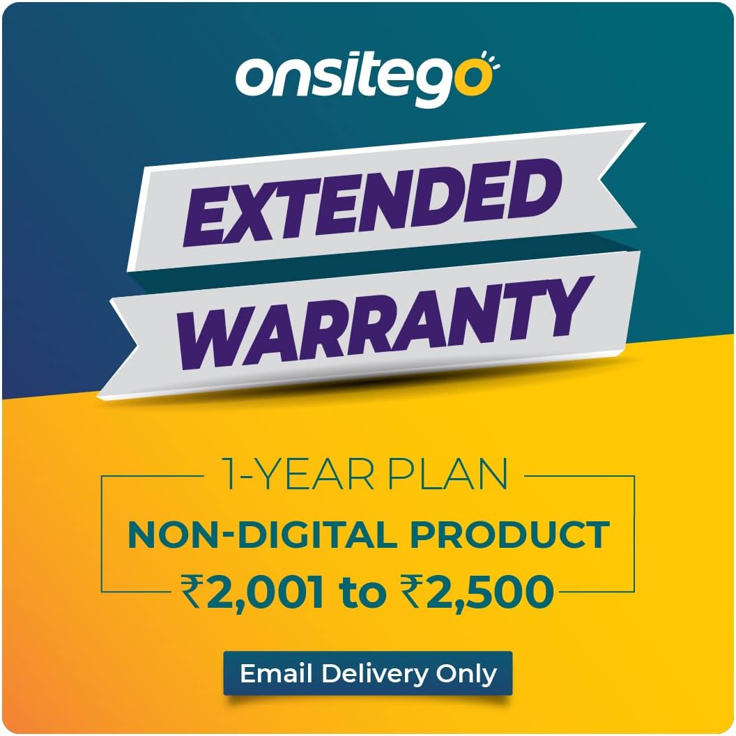 Onsitego 1 Year Extended Warranty for Non-Digital Products from Rs. 2001-2500 (Email Delivery - No Physical Kit)