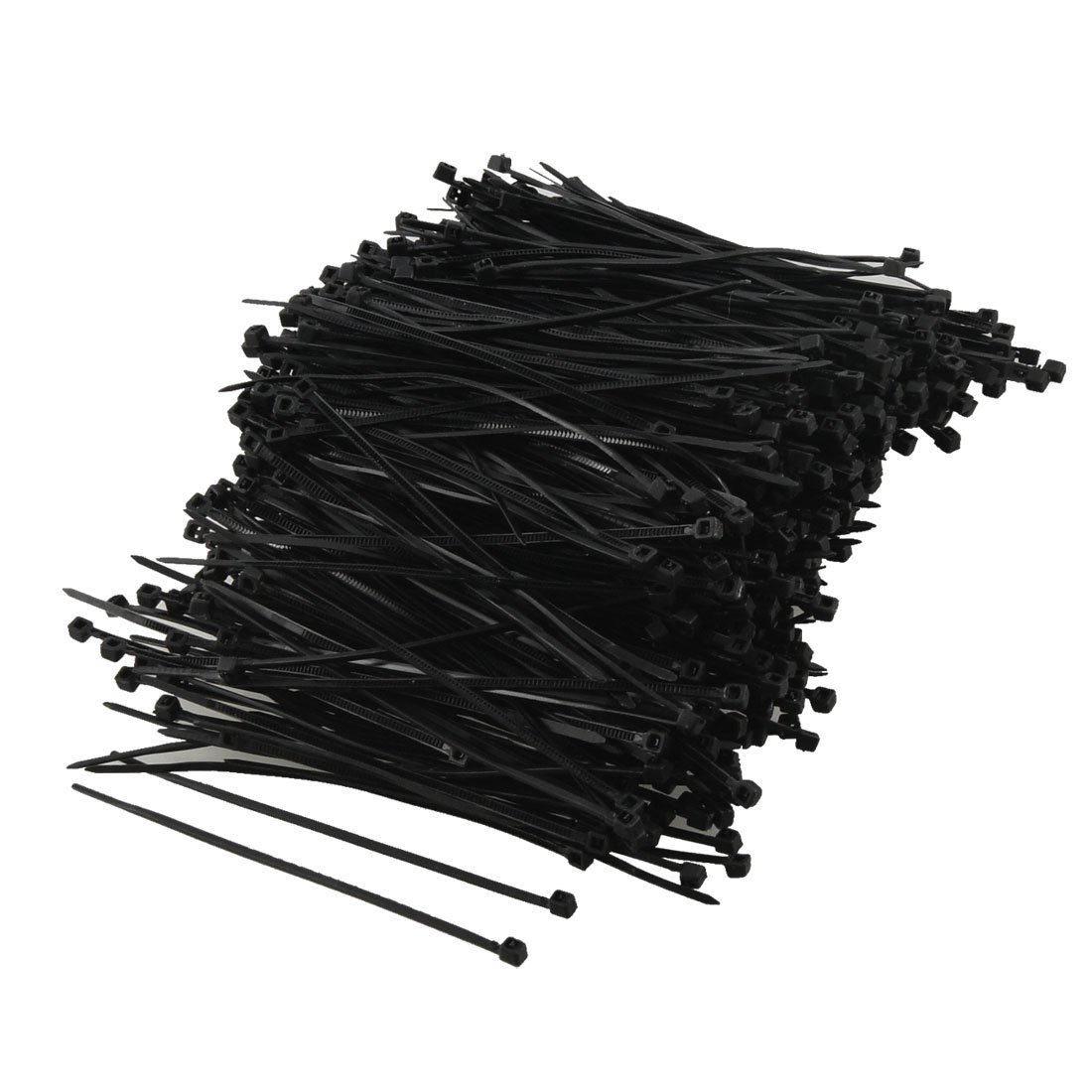 Uxcell Black Sourcing Map 1000 Pack Plastic Cable Zip Tie Fasten Wrap For Home Office Garage 80Mm X 2Mm
