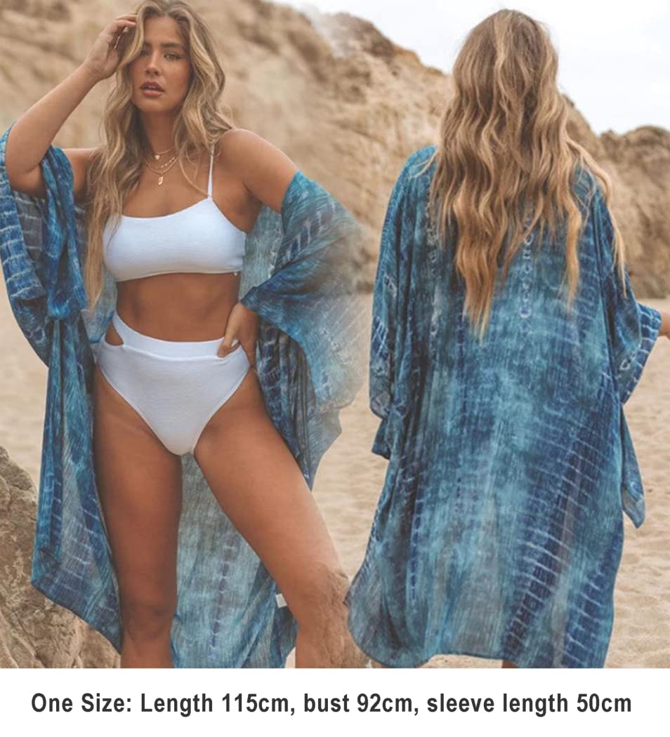 CYGE Boho Kimono pour Femmes Cardigans Boho Kimono Robe Femmes Coverups Beach Cover Up Maillots De Bain Taille Libre