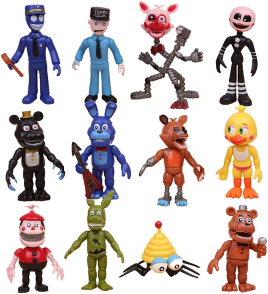 Five Nights at Freddy's Action Figures 12PCS AFORENTIER Five Nights at Freddy's Toys Dolls Gifts Cake Toppers for Kids