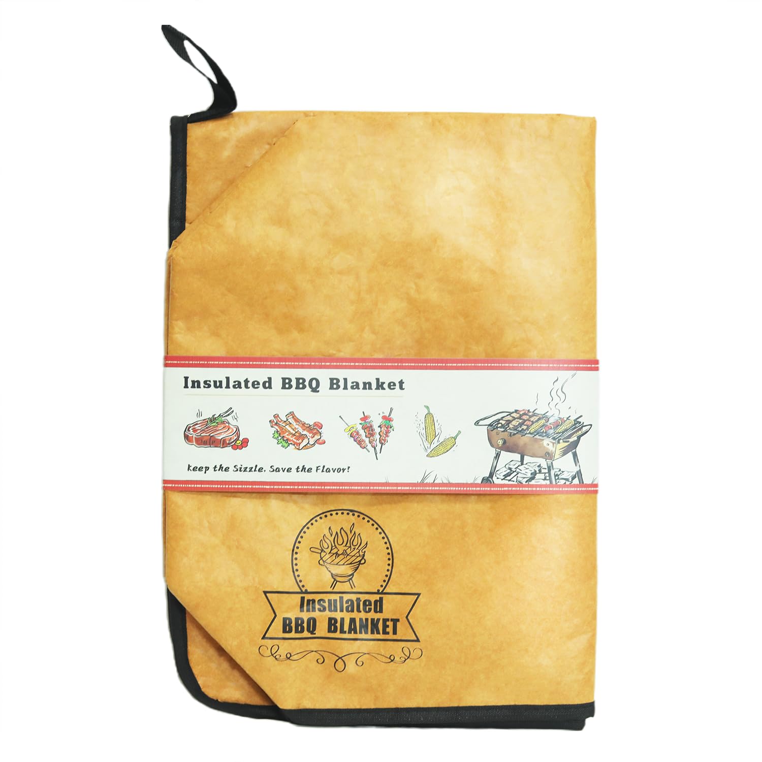 STRAODTIC Large Insulated BBQ Meat Resting Blanket - 21" Wide Mouth Insulated Thermal Bag for Brisket/Pork/Turkey 5-Layer Reusable Grill/Smoker