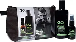 Kit Necessaire Shampoo e Óleo Tree, barba e cabelo, anti coceira, previne a caspa, natural, vegano, sem sulfato, sem sal, hidratante e condicionante, com necessaire grátis Go Man 2 produtos em 1