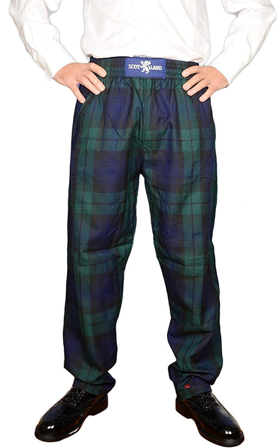 Scottish Traditional Black Watch Tartan Casual Donnelli Golf Trousers (XXL-XXXL)