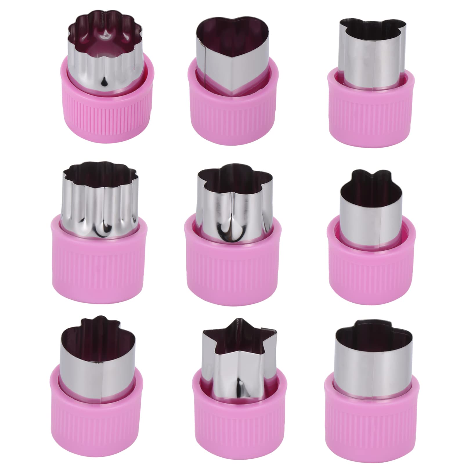 NAMOARLY Diy Butterfly Face Cookie Cutter 9pcs/set Stainless Steel Vegetable Fruit Non-stick Easy to Clean