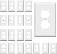 Vista 66 de ENERLITES - Placa de pared doble sin tornillos, cubierta de tomacorriente segura para niños, tamaño estándar, 1 cuadrilla, 4.68 x 2.93 pulgadas