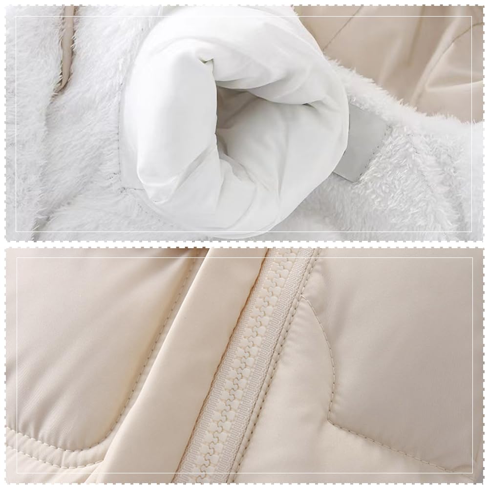 Combinaison de Neige Bébé Garçon Chaud Coupe-vent Jumpsuit Fille Epais Polaires Vêtements de Ski avec Gants et Couvre Pieds