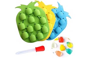 Pineapple Ice Cube Trays - 3Pcs Pineapple Chocolate Candy Molds with Dropper