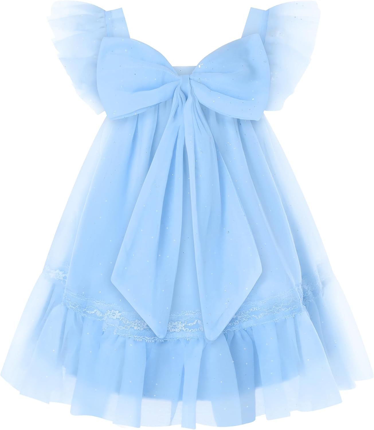 Toddler Girl Tulle Dress Ruffle Sleeveless Summer Girls' Dresses Birthday Wedding Casual 18M-6Y