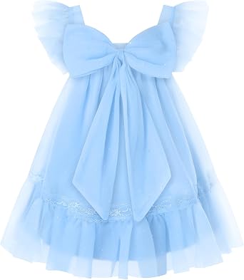 Toddler Girl Tulle Dress Ruffle Sleeveless Summer Girls' Dresses Birthday Wedding Casual 18M-6Y