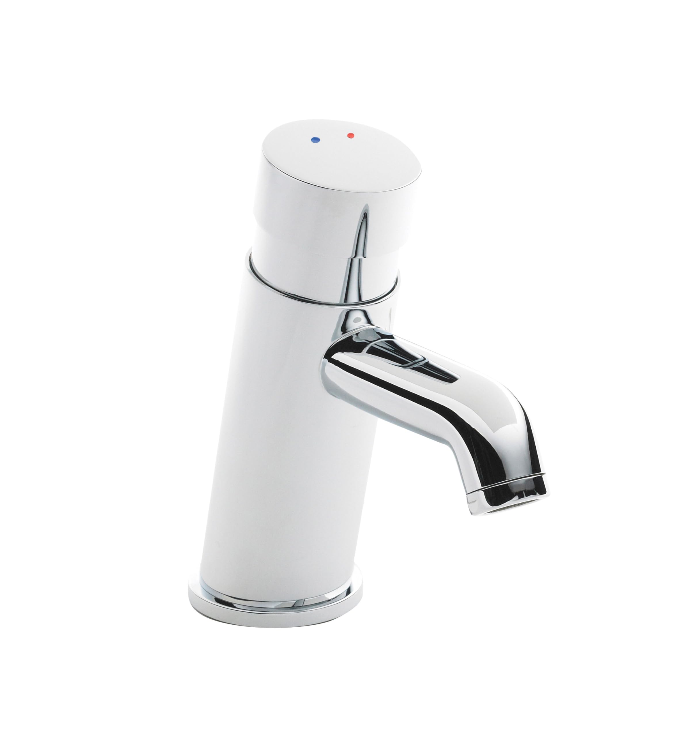Balterley Push Button Mono Basin Tap - Chrome Finish - Non Concussive - Easy Use