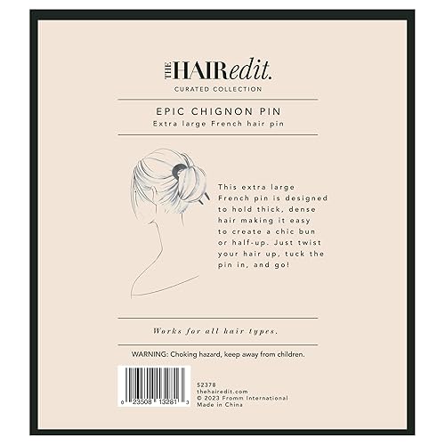 Miniatura 6 de The Hair Edit Elegante pasador de pelo francés en forma de U con acabado de tortuga