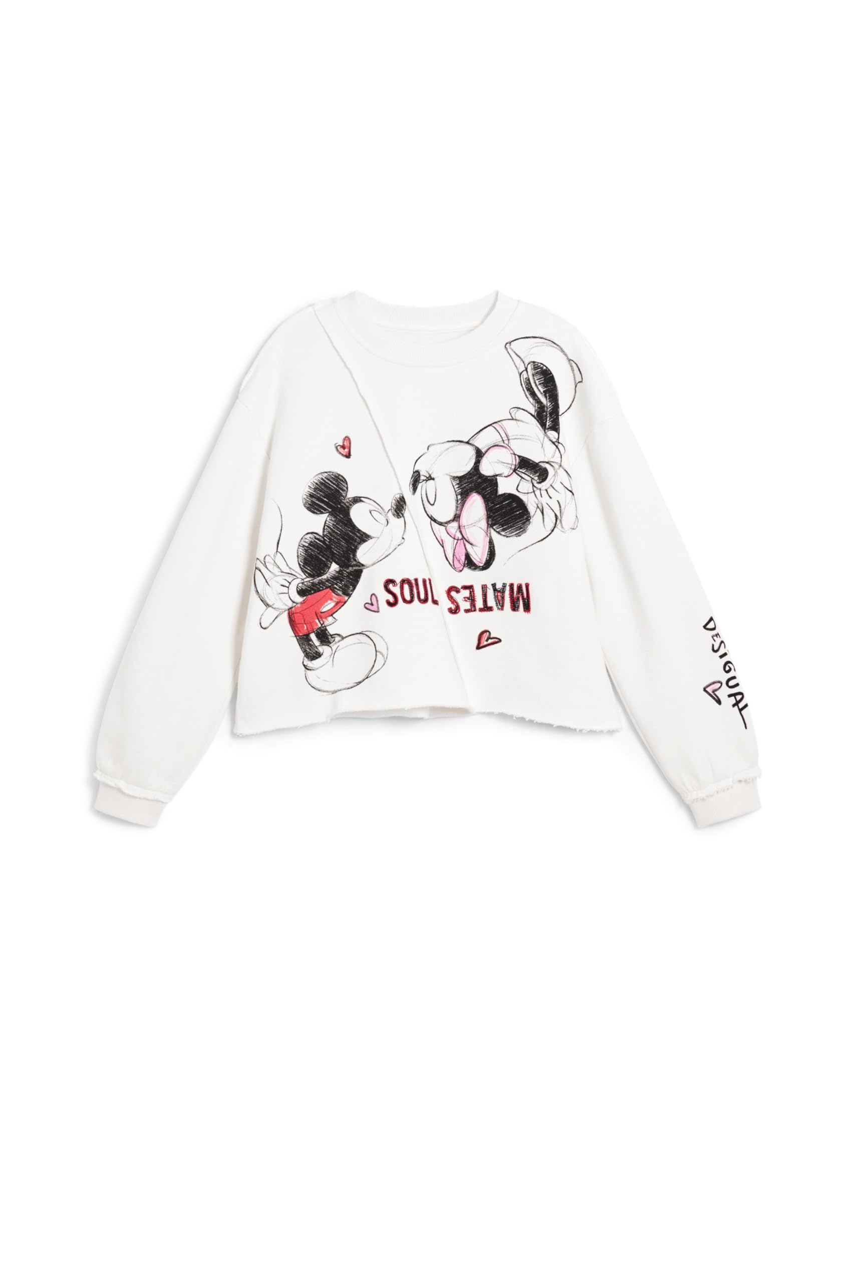 Desigual Sweat_KISSSS_Mickey, 1001 Ecru 13/14