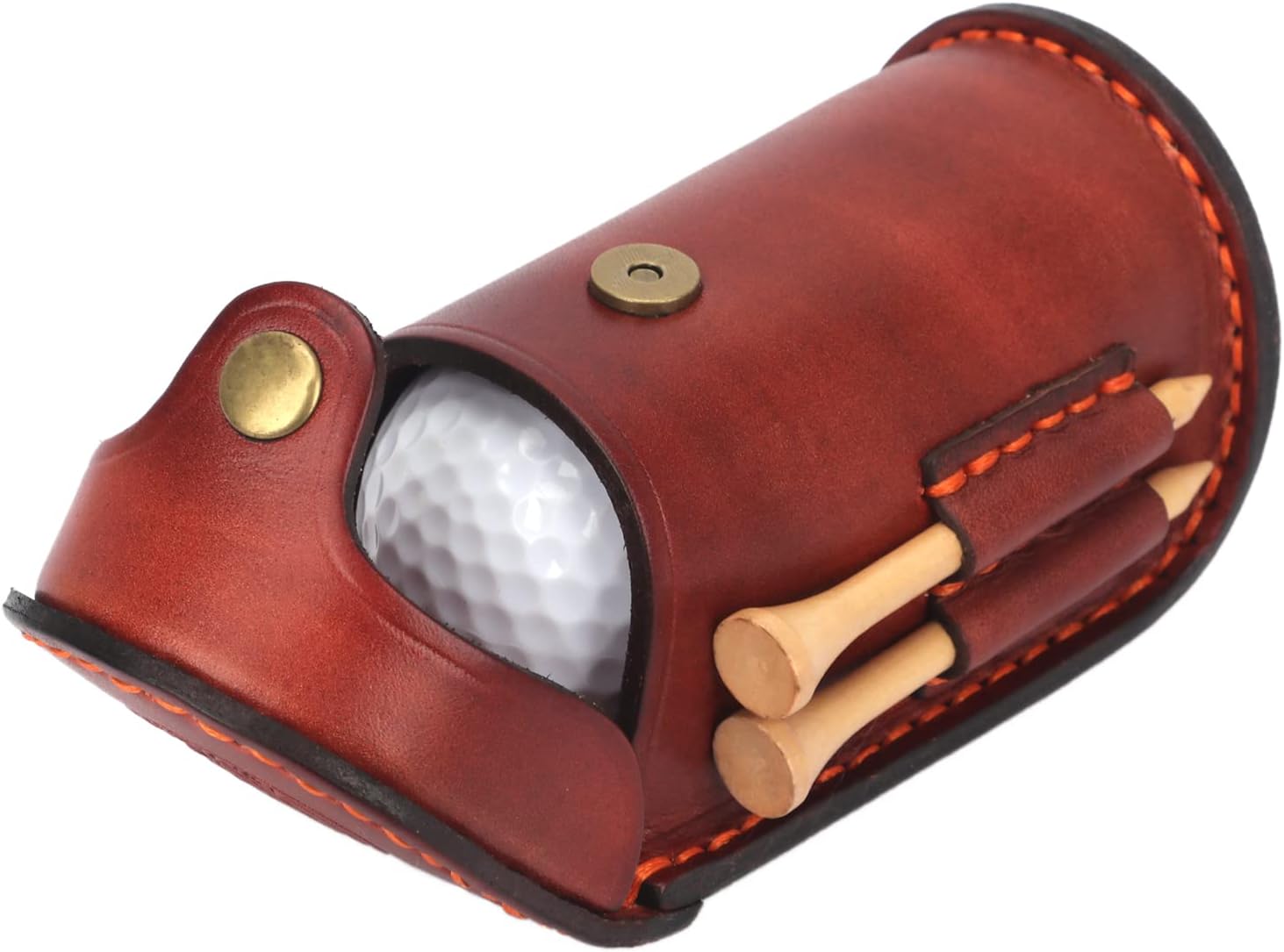 ミニ 携帯 レザー ゴルフボール ホルダー ポーチ ティーバッグ ボールケース 全2色 ブラック 格安 価格でご提供いたします
