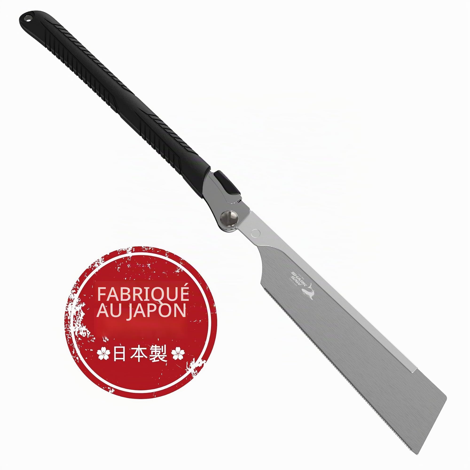 FAMEX 5527 Scie japonaise professionnelle Dozuki 240 mm en acier au carbone – Très fine 22 TPI – Épaisseur : 0,3 mm – Fabriquée au Japon – Scie à main pliable pour bricolage et commerce, scie fine
