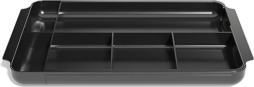 TRU RED Staples TR58204 - Organizador de cajones de plástico expandible con 7 compartimentos, color negro