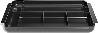 TRU RED 7-Compartment Expandable Plastic Drawer Organizer Tray - Office Desk Storage, Black
