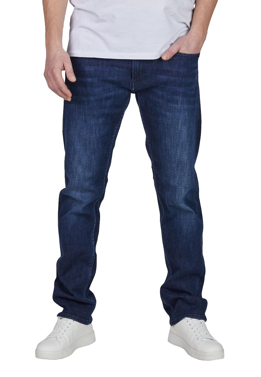 Replay Jeans Herren Stretch Straight Fit Grover Jeanshose Hose Denim, Länge:30L, Farbe:Dark Blue Denim (MA972Z.000.917.007), Weite:34W