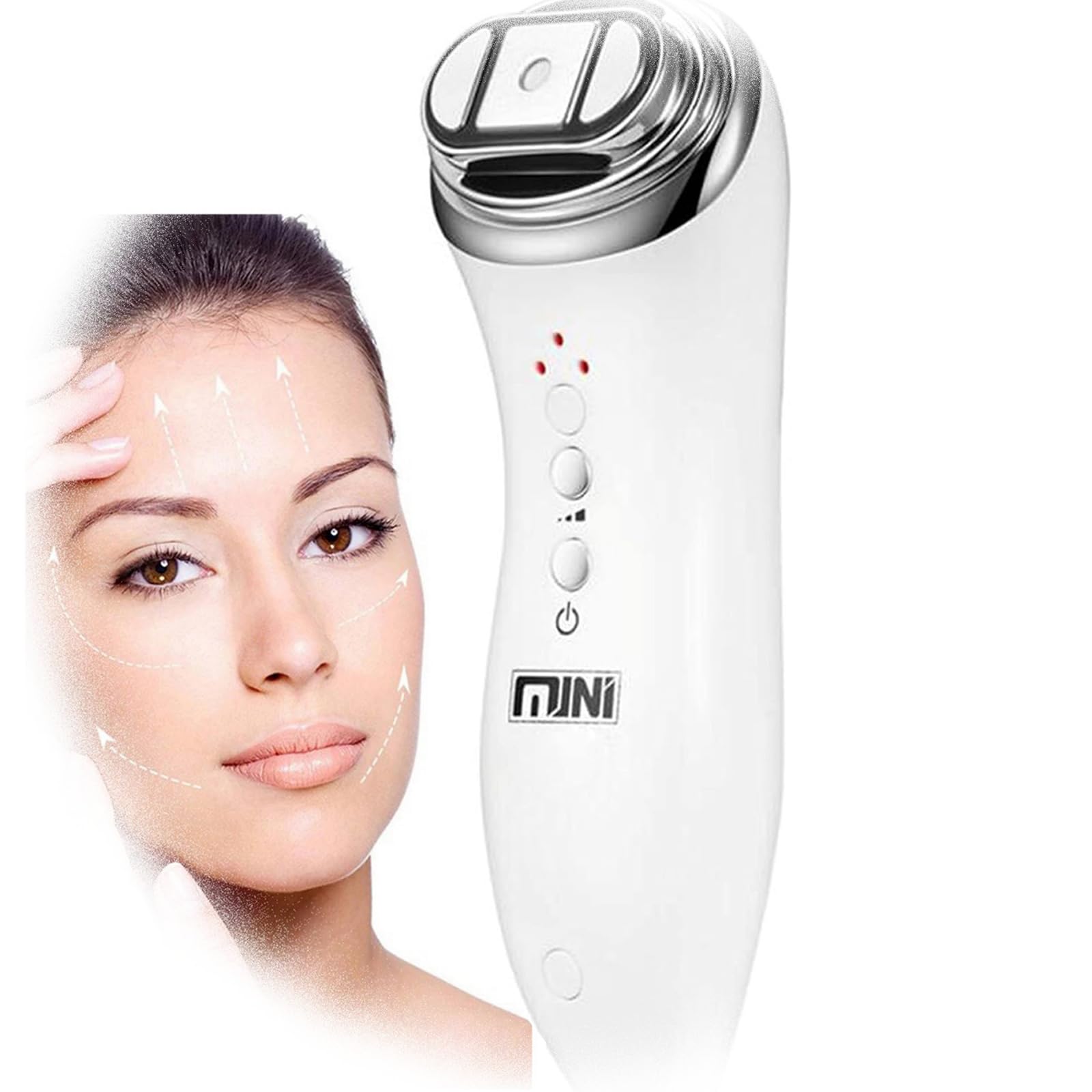 Facial Aparato Radiofrecuencia, Mini HIFU Masajeador de Radiofrecuencia de RF, Ultrasonido Enfocado de Alta Intensidad, Masajeador de Belleza por Ultrasonidos Levante Firme